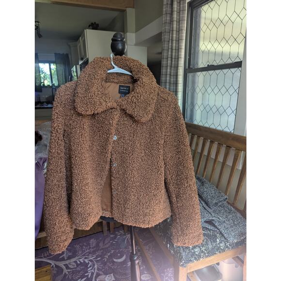 M F21 Teddy Brown Cropped Jacket - Picture 1 of 2